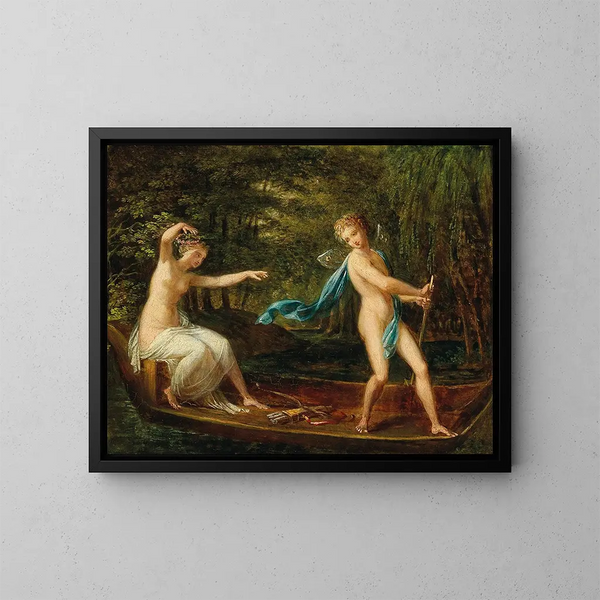 Cupido e Psiche - Philipp Friedrich von Hetsch — quadro incorniciato alla parete