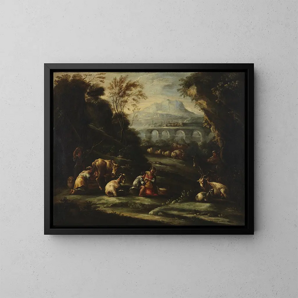 Paesaggio - Philipp Peter Roos — quadro incorniciato alla parete