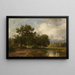 paesaggio estivo con gregge di pecore - Philipp Röth — quadro incorniciato alla parete