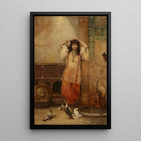 Jeune fille dans une cour à Alger - Philippe Pavy — quadro incorniciato alla parete
