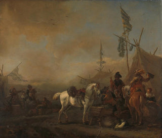 Un campo militare - Philips Wouwerman — vista dell’opera