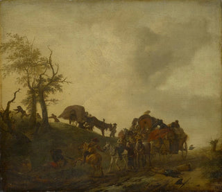 Una attacco contro i viaggiatori - Philips Wouwerman — vista dell’opera