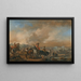 Cavalerie in movimento Una fortificazione assediata in lontananza - Philips Wouwerman — quadro incorniciato alla parete