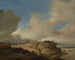 Paesaggio di dune con un palo di segnalazione - Philips Wouwerman — vista dell’opera