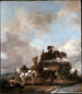 Paesani nei campi Raccolta del fieno - Philips Wouwerman — vista dell’opera