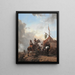 Soldati che festeggiano con una serva davanti a una tenda - Philips Wouwerman — quadro incorniciato alla parete
