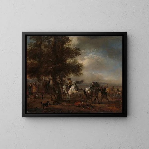 Le gris qui se cabre - Philips Wouwerman — quadro incorniciato alla parete