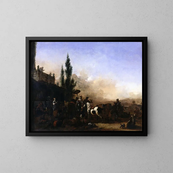 Le Retour de Hawking - Philips Wouwerman — quadro incorniciato alla parete