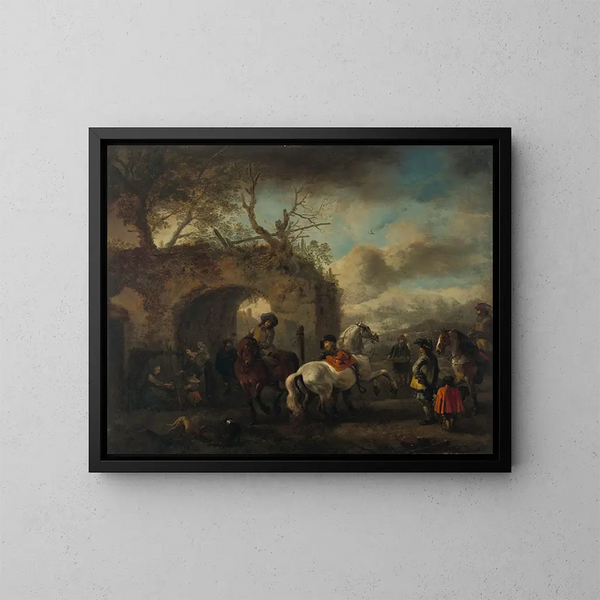 L'École d'équitation - Philips Wouwerman — quadro incorniciato alla parete
