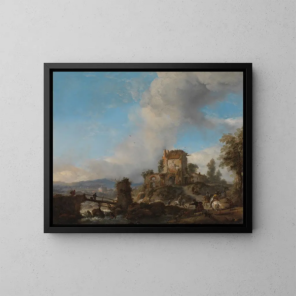 La Caccia al cervo - Philips Wouwerman — quadro incorniciato alla parete
