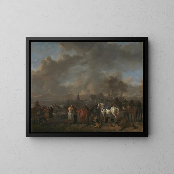 La Victoire des Paysans - Philips Wouwerman — quadro incorniciato alla parete