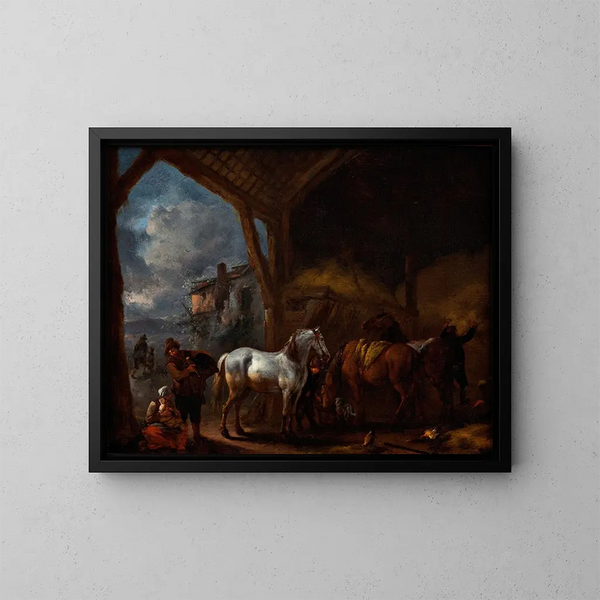 L'écurie - Philips Wouwerman — quadro incorniciato alla parete