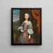 Ritratto di una giovane donna in abito ricamato - Pier Francesco Cittadini — quadro incorniciato alla parete