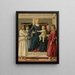 Madonna col Bambino in trono con quattro angeli - Piero della Francesca — quadro incorniciato alla parete