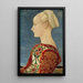 Portrait d'une jeune dame - Piero del Pollaiolo — quadro incorniciato alla parete