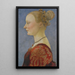 Portrait d'une femme - Piero del Pollaiolo — quadro incorniciato alla parete