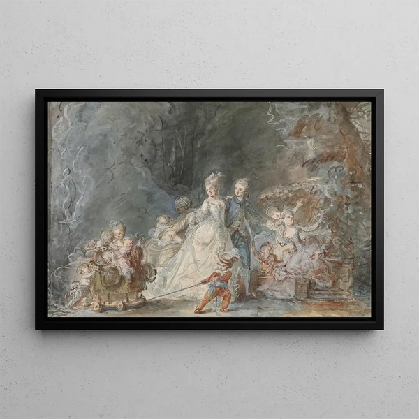 PierreAntoine Baudouin - Family Promenade In The Park.webp