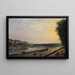 La Senna alla Grenouillère vista presa dalla terrazza del bordo dell'acqua ai Tuileries - Pierre-Antoine Demachy — quadro incorniciato alla parete