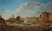 L'isola Louviers e la punta dell'isola Saint-Louis viste dal porto Saint-Paul, porto dei Célestins - Pierre-Antoine Demachy — vista dell’opera