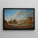L'isola Louviers e la punta dell'isola Saint-Louis viste dal porto Saint-Paul, porto dei Célestins - Pierre-Antoine Demachy — quadro incorniciato alla parete
