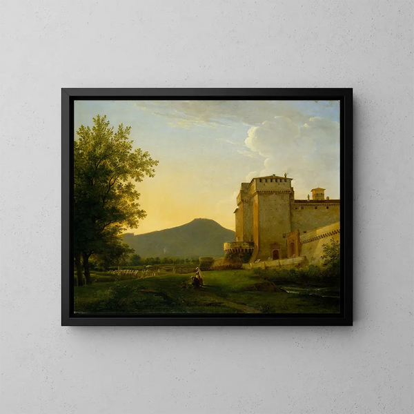 Grotta Ferrata nelle colline albanesi - Pierre-Athanase Chauvin — quadro incorniciato alla parete