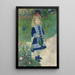 Una bambina con un annaffiatoio - Pierre-Auguste Renoir — quadro incorniciato alla parete
