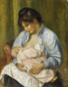 Una donna che allatta un bambino - Pierre-Auguste Renoir — vista dell’opera