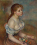 Una giovane ragazza con margherite - Pierre-Auguste Renoir — vista dell’opera