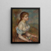 Una giovane ragazza con margherite - Pierre-Auguste Renoir — quadro incorniciato alla parete