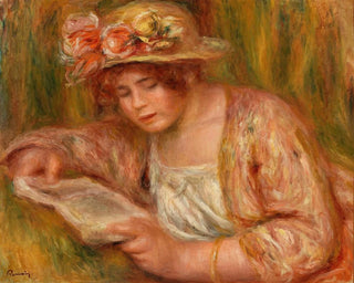 Andre con cappello che legge - Pierre-Auguste Renoir — vista dell’opera