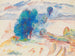 Alberi sul bordo dell'acqua e veliero - Pierre-Auguste Renoir — vista dell’opera
