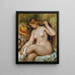 Bagnante con capelli biondi sciolti - Pierre-Auguste Renoir — quadro incorniciato alla parete