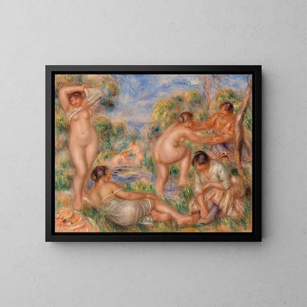 Gruppo di nuotatori - Pierre-Auguste Renoir — quadro incorniciato alla parete
