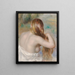 Blonde che si pettina i capelli - Pierre-Auguste Renoir — quadro incorniciato alla parete