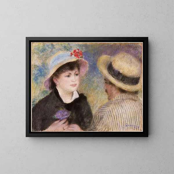 Coppia in barca - Pierre-Auguste Renoir — quadro incorniciato alla parete