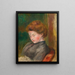 Busto di donna - Pierre-Auguste Renoir — quadro incorniciato alla parete