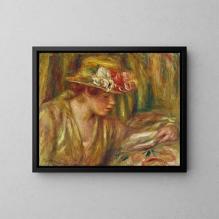 PierreAuguste Renoir - Buste de femme Andre en chapeau lisant la tte tourne  droite.webp