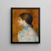 Busto di giovane ragazza con nastro blu - Pierre-Auguste Renoir — quadro incorniciato alla parete
