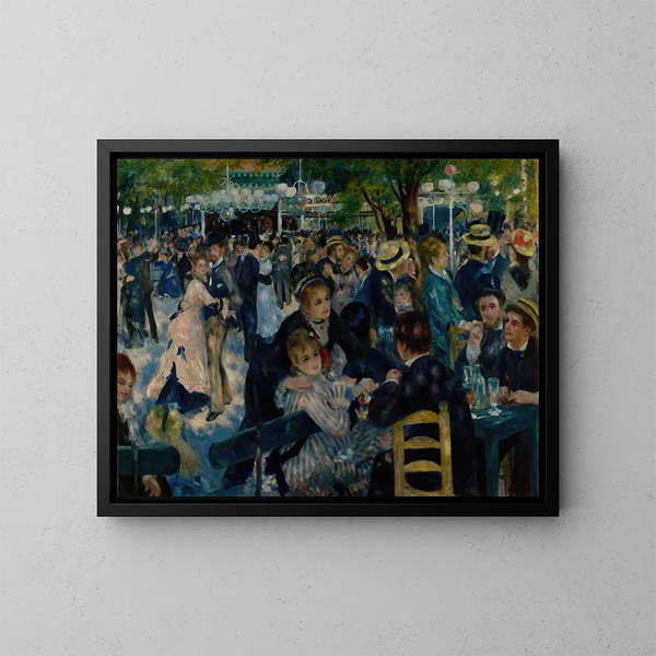 Danza al Mulino della Galette - Pierre-Auguste Renoir — quadro incorniciato alla parete