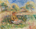 Donna seduta in un paesaggio - Pierre-Auguste Renoir — vista dell’opera
