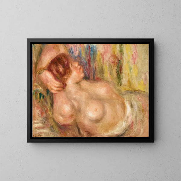 Donna nuda addormentata - Pierre-Auguste Renoir — quadro incorniciato alla parete