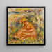 Donna che legge in un paesaggio - Pierre-Auguste Renoir — quadro incorniciato alla parete