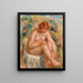 Donna nuda seduta vista di tre quarti Bagnante - Pierre-Auguste Renoir — quadro incorniciato alla parete