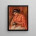 Girl Darning Femme reprisant - Pierre-Auguste Renoir — quadro incorniciato alla parete