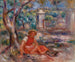 Fille au pied d'un arbre - Pierre-Auguste Renoir — vista dell’opera