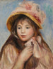 Girl with Pink Bonnet Jeune fille au chapeau rose - Pierre-Auguste Renoir — vista dell’opera