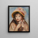 Girl with Pink Bonnet Jeune fille au chapeau rose - Pierre-Auguste Renoir — quadro incorniciato alla parete