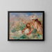 Filles dans l'herbe arrangant un bouquet - Pierre-Auguste Renoir — quadro incorniciato alla parete