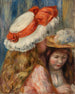 Girls with Hats Jeunes filles aux chapeaux - Pierre-Auguste Renoir — vista dell’opera