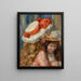 Girls with Hats Jeunes filles aux chapeaux - Pierre-Auguste Renoir — quadro incorniciato alla parete